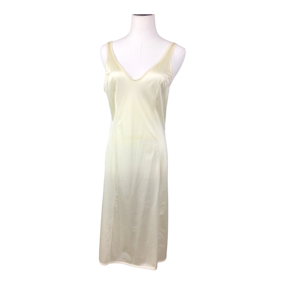 Vintage Wondermaid Ivory Full-Length Slip 34 Non Cling USA